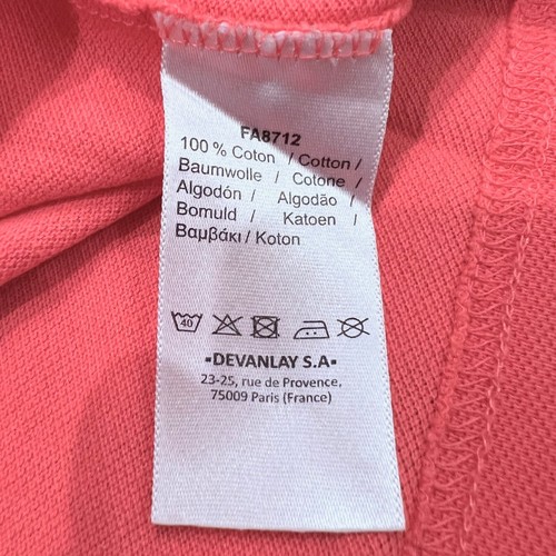 Soft Pink Lacoste Polo Shirt - Small White Logo - Picture 6 of 6