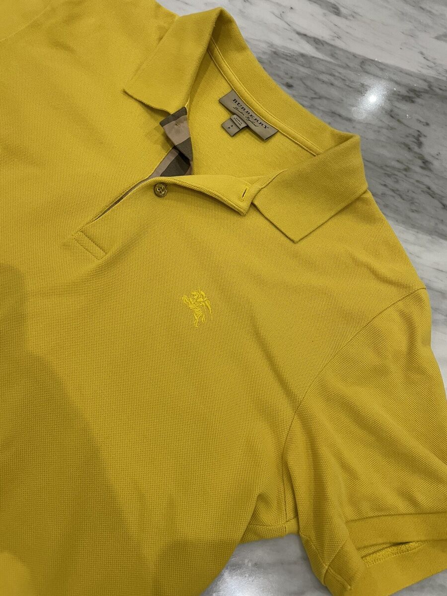 Burberry Brit Mens Polo Shirt Collared Cotton Yellow | eBay Burberry Brit Mens Polo Shirt Collared Cotton Yellow | eBay