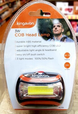 Kingavon 3W Cob Stirnlampe Lampe Taschenlampe - 3 Modi