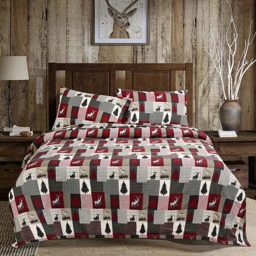 Flannel Sheet Set 100% Brushed Cotton Sheets Fitted Flat Pillow Case Deep Pocket - Picture 161 of 259