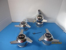 4 Western Caps 3 Bar Swept Spinners 5 Lug Turbine Wheels Black Flag 3 18 Od