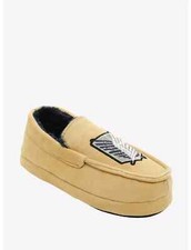 Attack On Titan Corduroy Wings of Freedom Moccasin Slippers NWT Select Size 