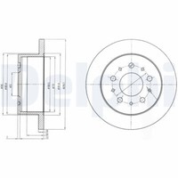 2X Delphi BG4061 Bremsscheibe FüR CitroËN Passend FüR Fiat Peugeot