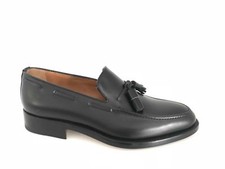 Moreschi Moccasin Black Leather With Tassels Bottom Comfortable (9M) Recommended
