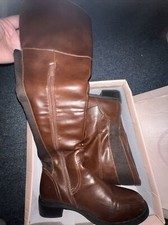 brown leather knee high boots size 10