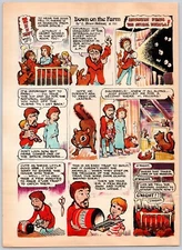 1981 PRINT Illustration Cartoon L Bruce Holman Down on the Farm Mother Earth New