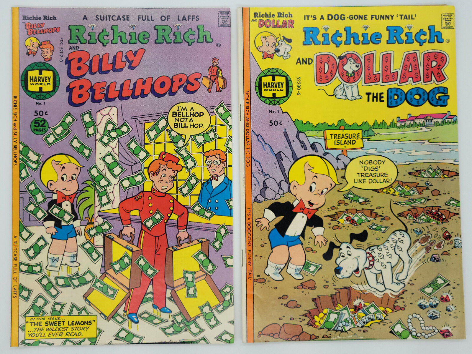 Richie Rich and Dollar The Dog #1/RRich and Billy Bellhops #1 1977 (2-iss) 8.0
