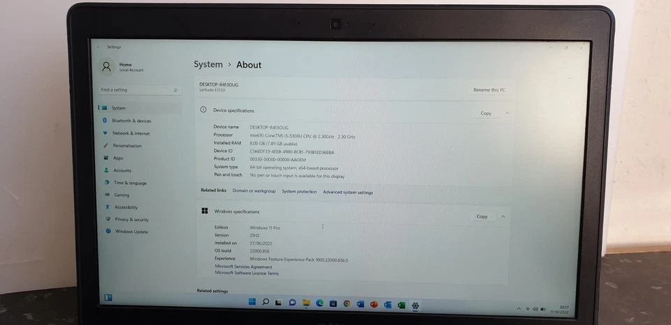 DELL LAPTOP MS Office 2021 Ready Intel CORE i5-5th Gen 8GB RAM 256GB SSD Win 11 - Image 3 of 4