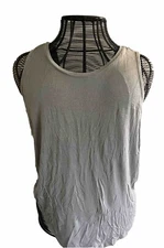 ACTIVE LIFE Women´s Athletic Gray Draped Back Tank Top Sz L