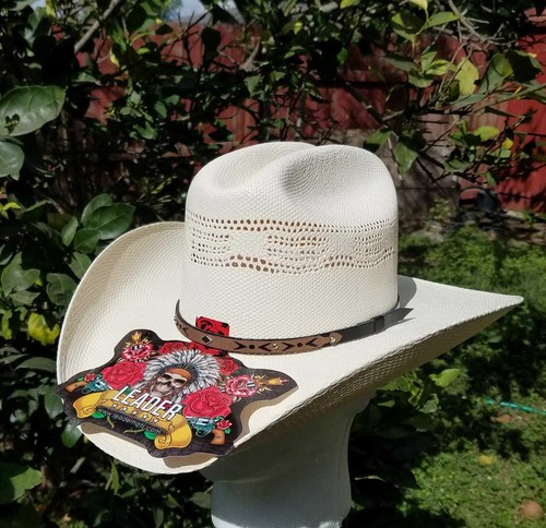 Men's White Canvas Cowboy Western Hat 