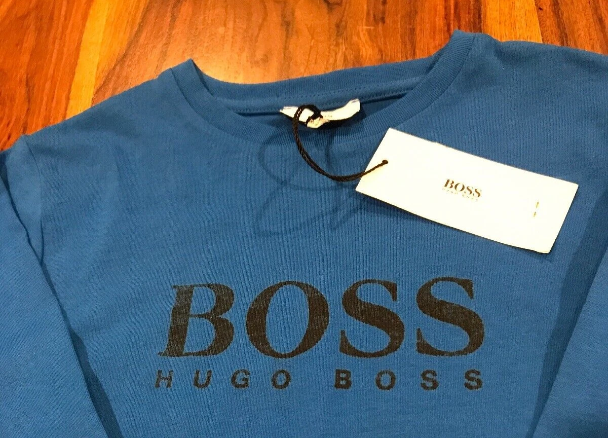Hugo boss kids long sleeves shirt J25378 electric blue 8 126 eBay