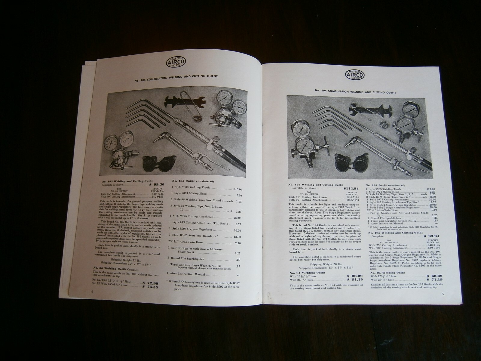 Airco Gas & Arc Welding Supplies Catalog 1946 eBay