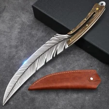 Professional Knife Sharp Feather Boning Knife Hand Forged Knife High Carbon S...