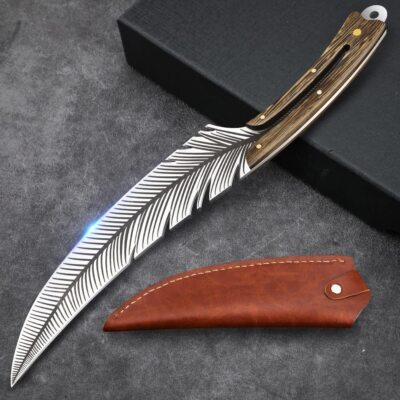 Professional Knife Sharp Feather Boning Knife Hand Forged Knife High Carbon S...