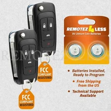 2 for Chevy Camaro Malibu 2011 2012 2013 2014 2015 2016 keyless entry remote key