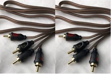 6FT COPPER AUDIO RCA INTERCONNECT COPPER ULTRA FLEXIBLE CABLE HOME MARINE 2 PCS