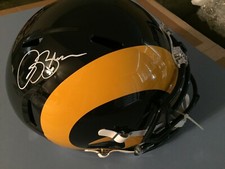 Issac Bruce Autographed Signed Full-Size Rams Replica Helmet - Radke
