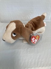 Ty Beanie Baby   TRACKER The Basset Hound Dog 7" New MWMT's