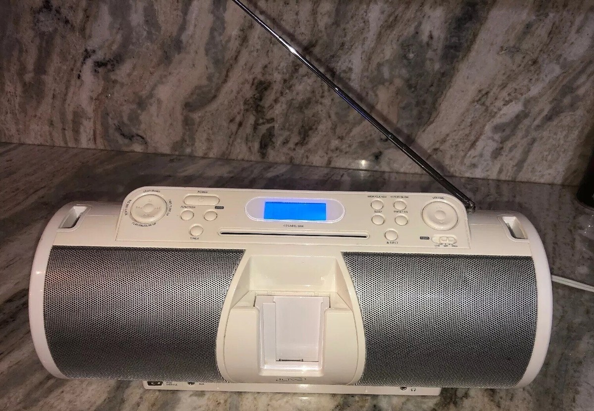 iLive IBCD3816DT Portable AM/FM iPod Boombox Fixer Upper CD Needs Work-VERY  RARE