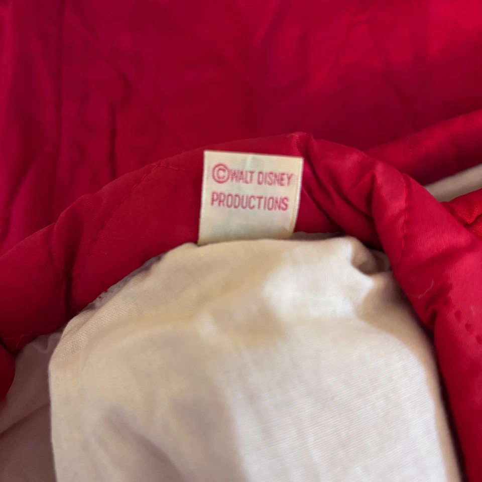 Accappatoio kimono giapponese rosso Walt Disney Bambi vintage trapuntato 2 pezzi applicazione 1-3 anni - Immagine 3 di 4
