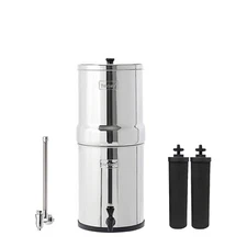 Royal Berkey Water Filter Purification System with 2 Black & SS Spigot Combo