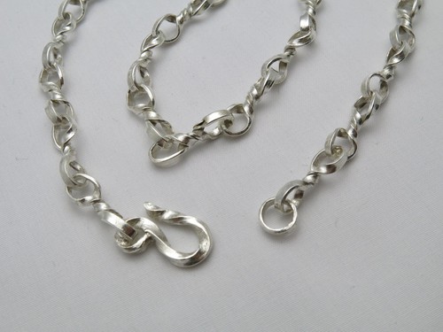 REIF-DESIGN - KNOTENKETTE HANDARBEIT ANTIK STYLE - 999 FEINSILBER - Bild 6 von 8