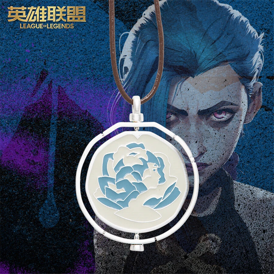 Arcane Season 2 Official Jinx Blue Rose Necklace League of Legends Pendant Gift - Image 3 of 4