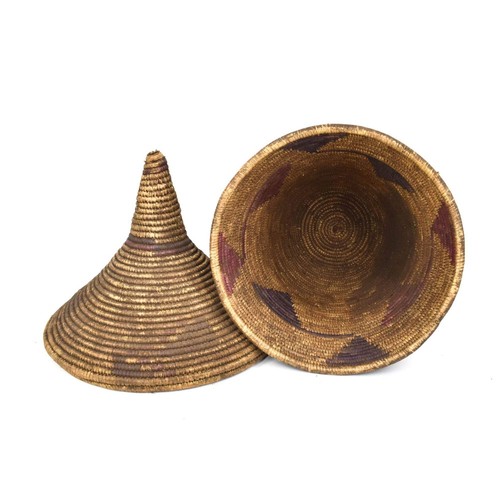 Cesta de tejido apretado Tutsi con tapa Ruanda - Imagen 5 de 8