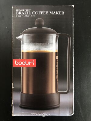 Brand New BODUM Brazil 8-Cup French Press Coffee Maker 34-oz Black