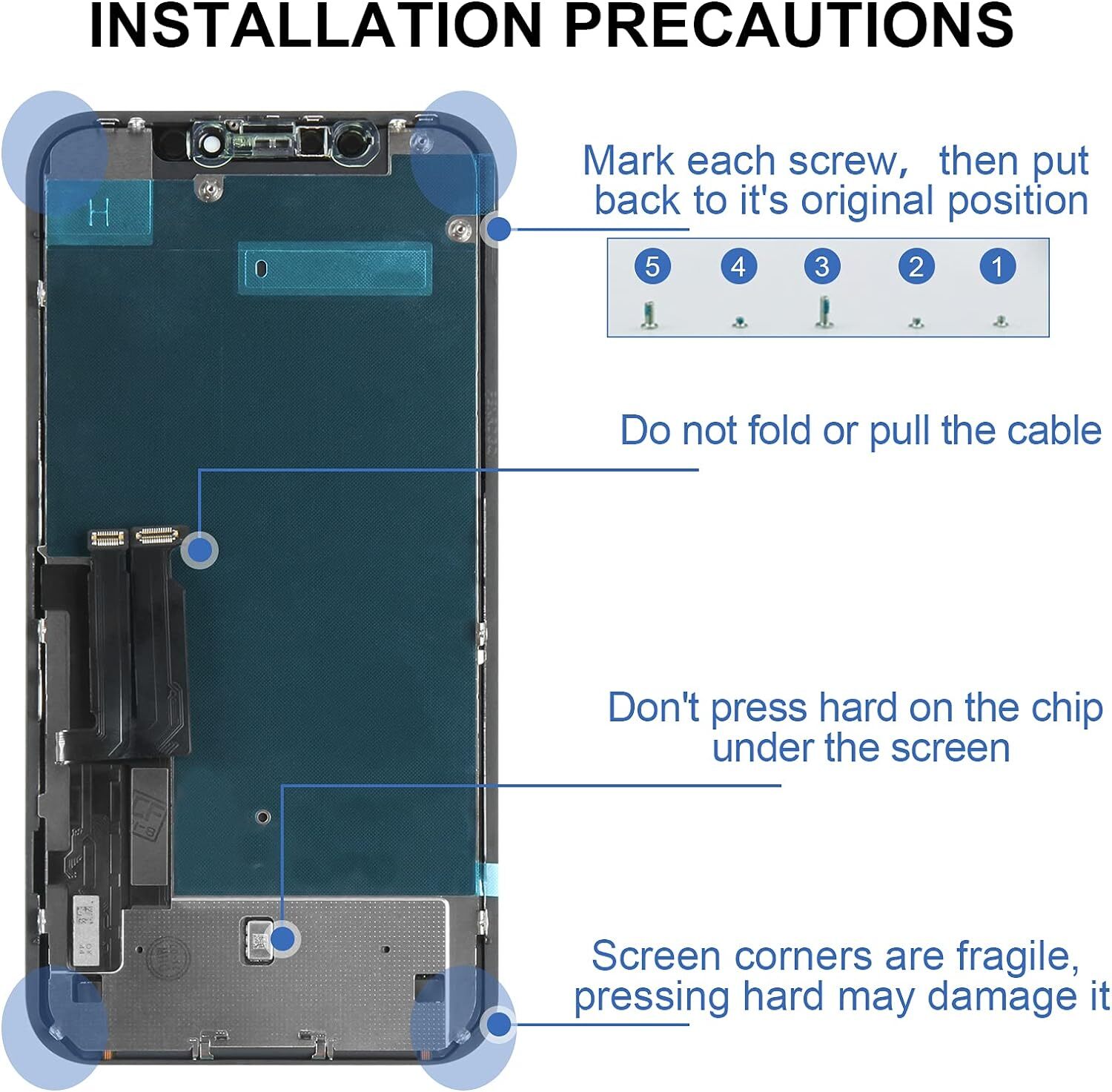For iPhone XR Screen Replacement XR LCD For iPhone XR Display Touch