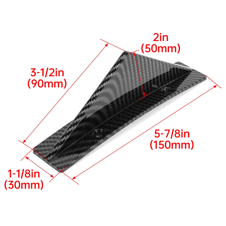 Universal Carbon Fiber Style Rear Bumper Diffuser Shark Fin Spoiler Lip Splitter Foto 2 de 4