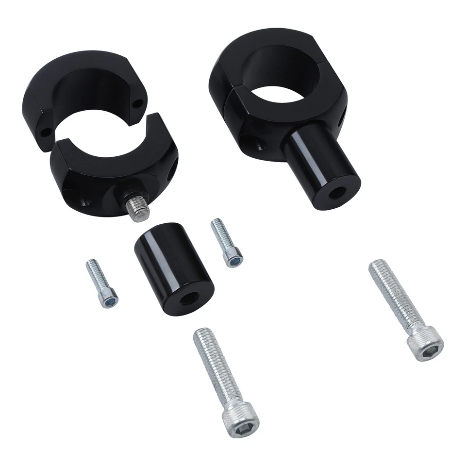 Elevador de manillar negro brillante de 3,5"" apto para barra de 2"" Harley Suzuki Honda Kawasaki Foto 4 de 4