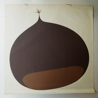 60's Vintage Enzo Mari Silkscreen Print Fabric Poster Limited