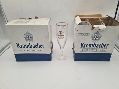 11x Krombacher Bier Glas 0,25l Exklusiv Pokal Sahm Gläser Tulpe Pils Export Beer