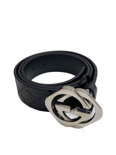 GUCCI Leather Belt, Black, Men's, 182320 525040 95 38