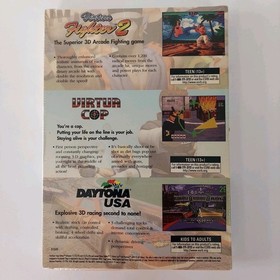 Virtua Fighter 2 Virtua Cop Daytona USA (Sega Saturn 3 Free Games) New, Sealed