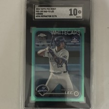 2024 Topps Pro Debut Hao-Yu Lee Chrome Aqua Refractor 27/75 SGC 10 #PDC-189