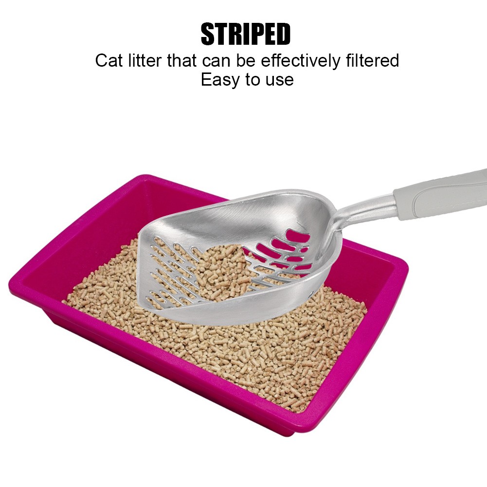 ­Pet Spatula Cat Litter Scoop Sifter Deep Shovel Ergonomic Handle Stainless