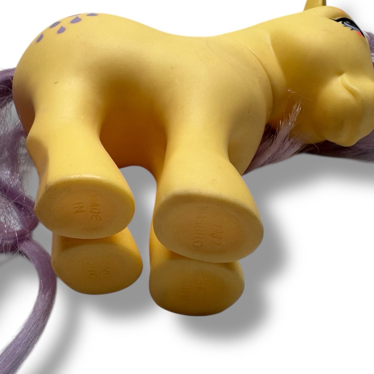 Vintage My Little Pony G1 Lemon Drop 1982 Hasbro MLP Yellow Purple