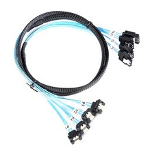 4 PCS 1M 3.3FT SATAIII Cable Thin RightAngle 90Degree SAS 6Gbps Data