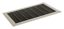 Return Air Floor Grille, 12 in L, 8 in W, Rectangle, Steel, White