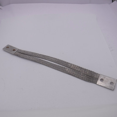 Flexible Dual Ground Strap 2''W x 24''L with 2 Bolt Hole Connectors Each Side