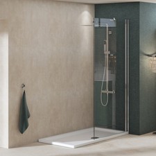 Walk In Wet Room Shower Enclosure Screen Panel 8mm Easy Clean Glass Support Arm