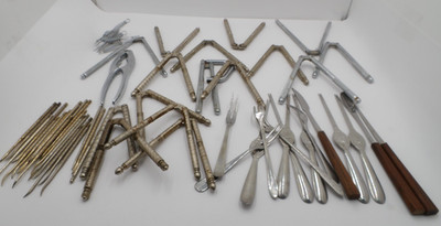 Big Nutcracker Nut Pick lot with Some Lobster Picks
