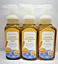 3 Churro Cinnamon Bun Bath  Body Works Gentle Foaming Hand Soap 8.75 fl oz