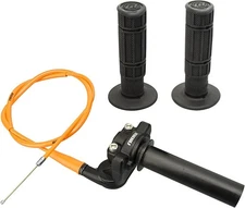 Twists Throttle Grip, Dirt Bike Grips with Throttle Cable andColor: Orange