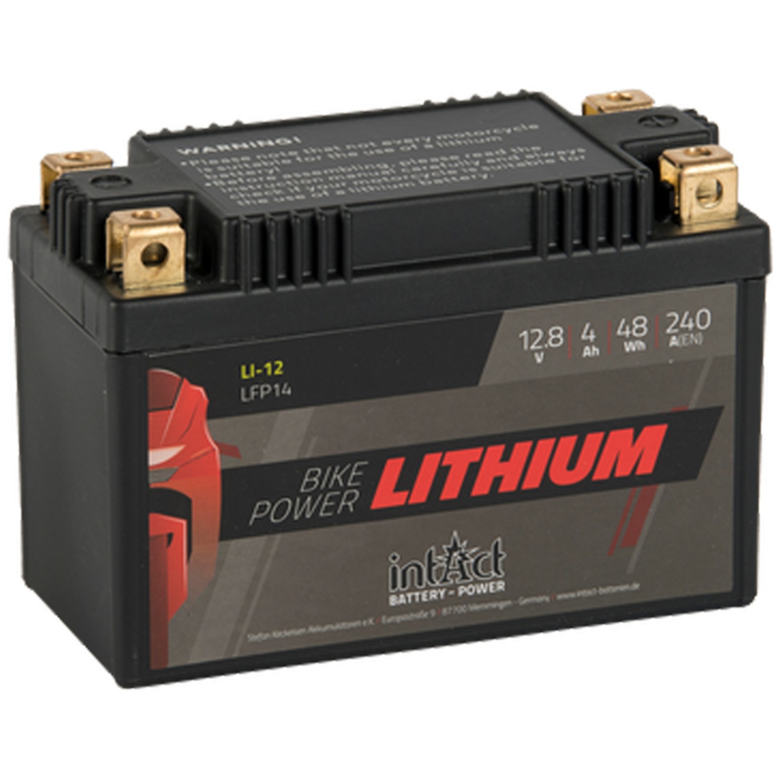 IntAct Bike-Power Lithium LiFePO4 Motorbike Battery Fits Kawasaki GPZ900R 1988