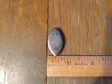 Vintage Alpaca Silver 1 1/4 x 5/8 Chicago Screw Concho for Bridle Show Headstall