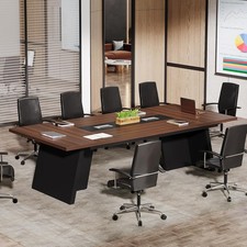 8ft Conference Table for 8-10 People, Large Meeting Table for Conference Room