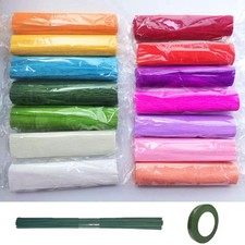 Beyoslf Crepe Paper Flower DIY Kits 65Pcs - 14 Rolls Multi Colors 14 Rolls 